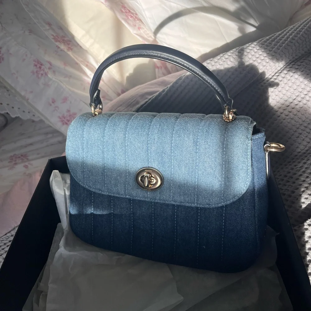 #Coach Blue Marley Top Handle - Picture 3 of 17